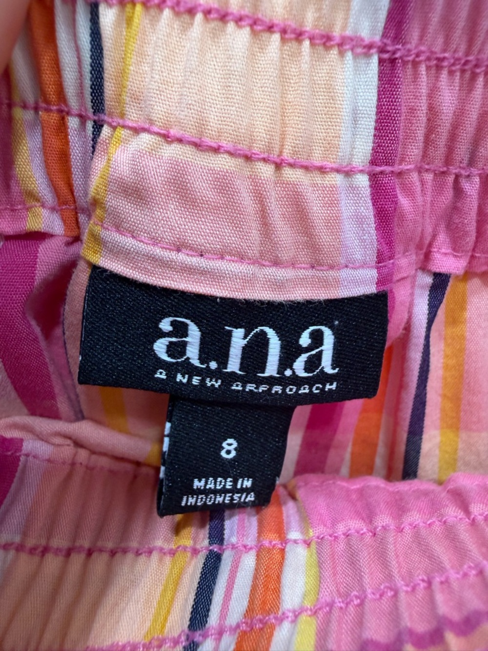 a.n.a A Plaid Midi Skirt Size 8 100% Cotton with Pockets - Picture 5 of 7